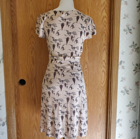 Anthropologie Leifnotes up and away hot air balloon print viscose crepe … - Picture 10 of 13